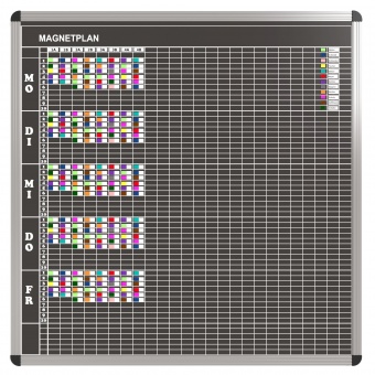 Klassen-Plantafel, 10 Stunden Mo-Fr, für 25 Klassen, 103x117 cm, Klassen-Plantafel, 10 Stunden Mo-Fr, für 25 Klassen, 103x117 cm,